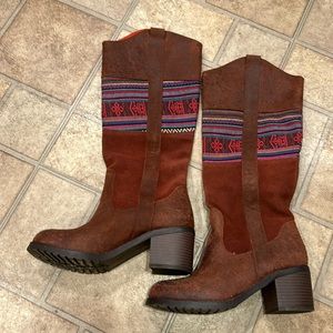Because Music is my Heartbeat sz 7 Leather Upper Southwest Design Boots